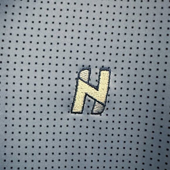 Dunhill Links Golf Polo Blue Stretch Active Activewear Performance LARGE - Picture 4 of 10